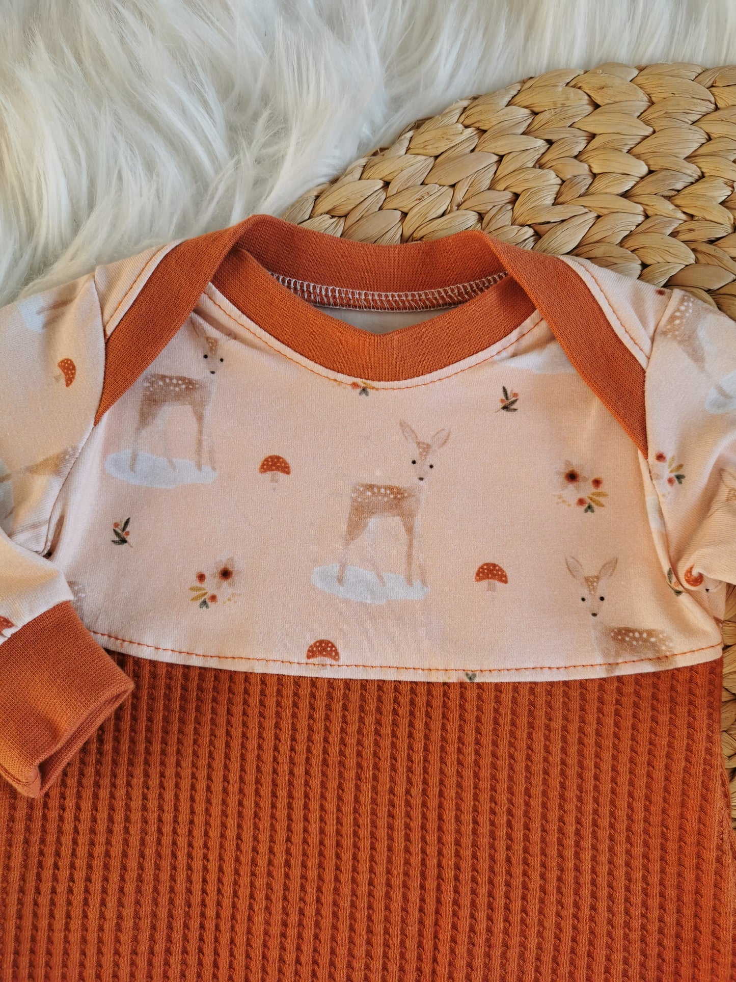 Ballonkleid Reh rost Gr. 62 (2-3 Monate)