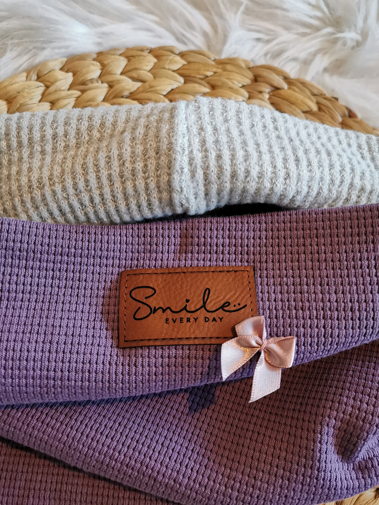 Loopschal lila Smile (6-12 Jahre)