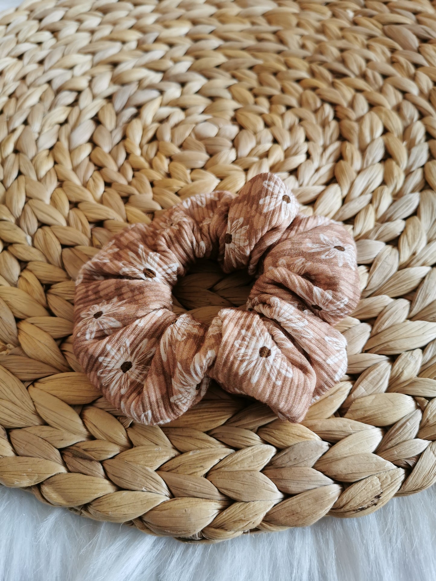 Haargummi Rippjersey Vintage Flowers