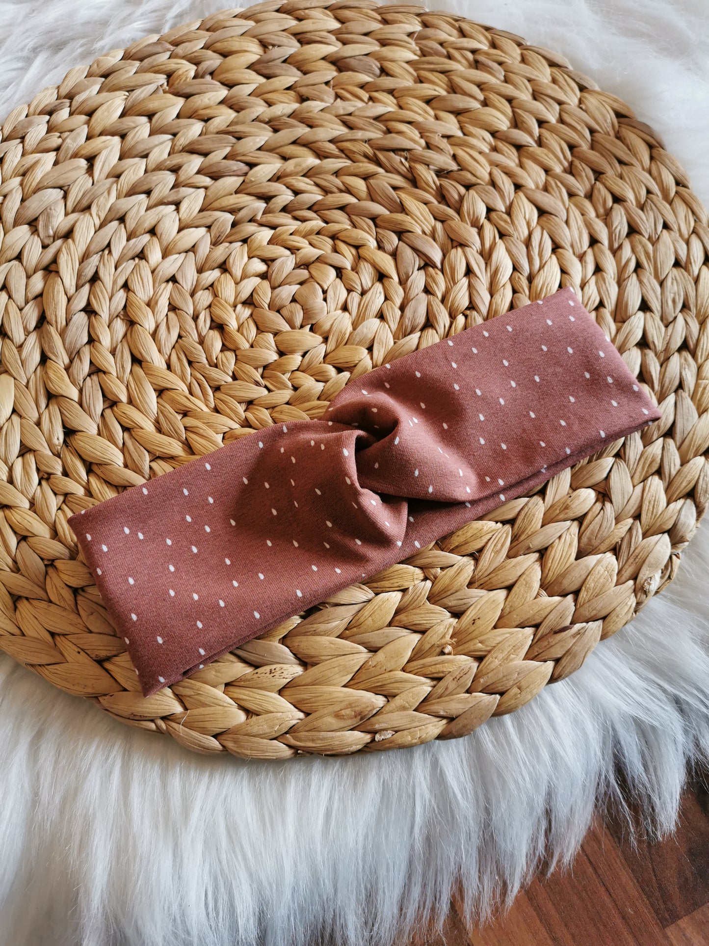 Haarband Tropfen terracotta