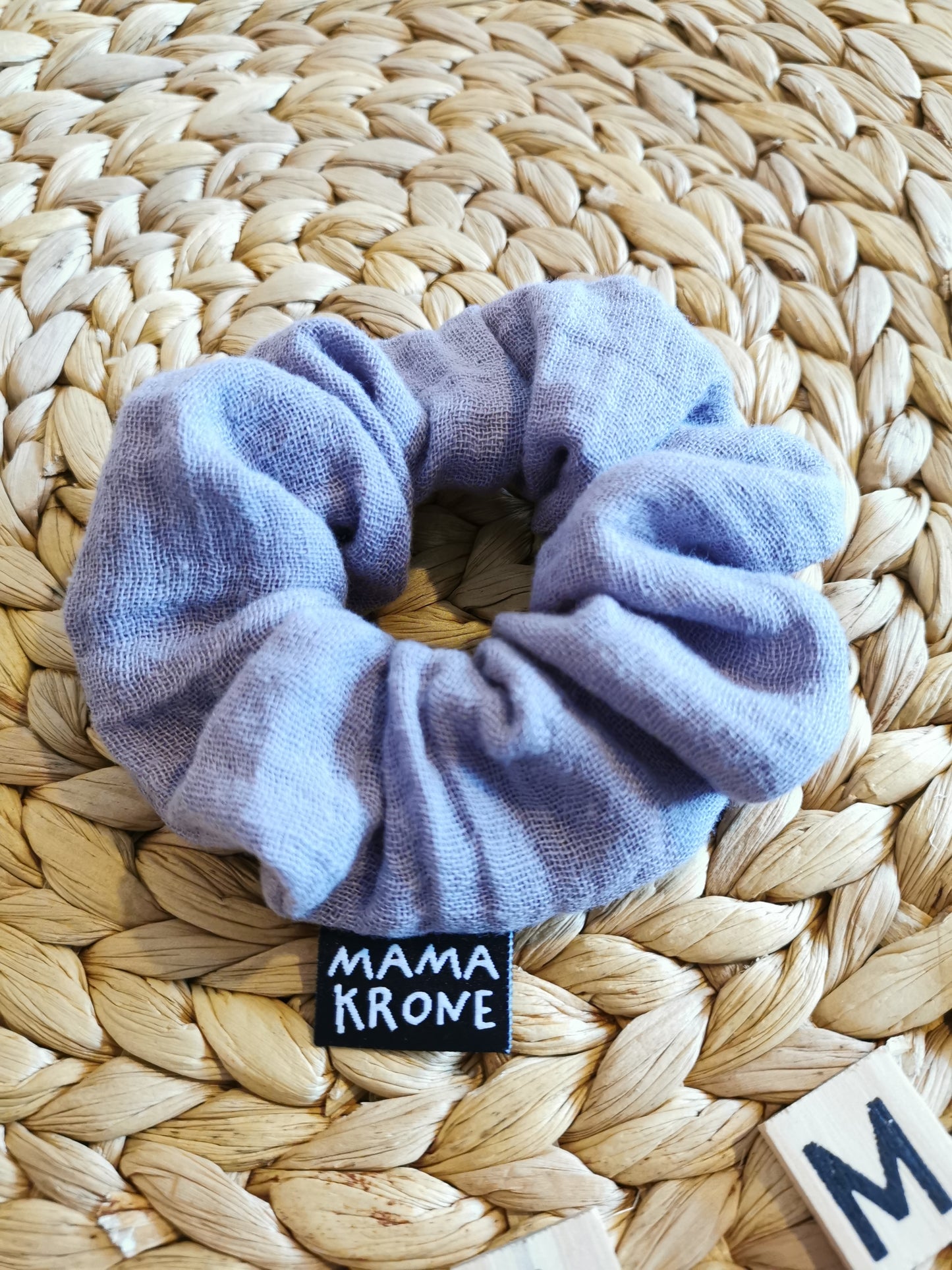 Haargummi "Mama-Krone" Musselin helles flieder