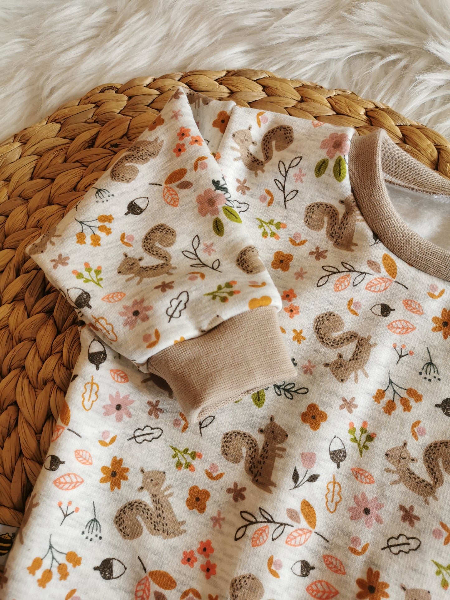 Lounge Sweatshirt Eichhörnchen Gr. 74 (7-9 Monate)