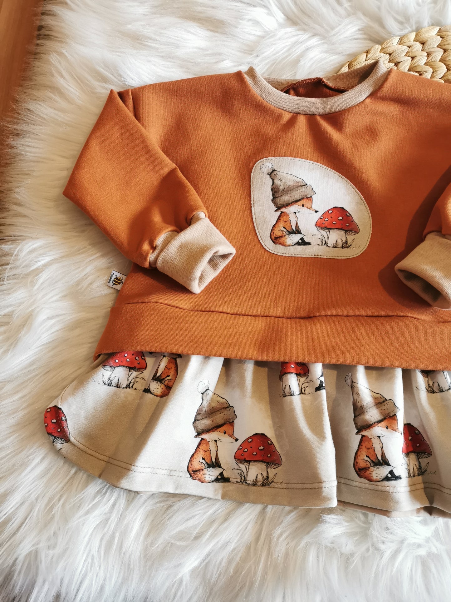 Girls Sweater Herbstfuchs rost Gr. 92 (18-24 Monate)