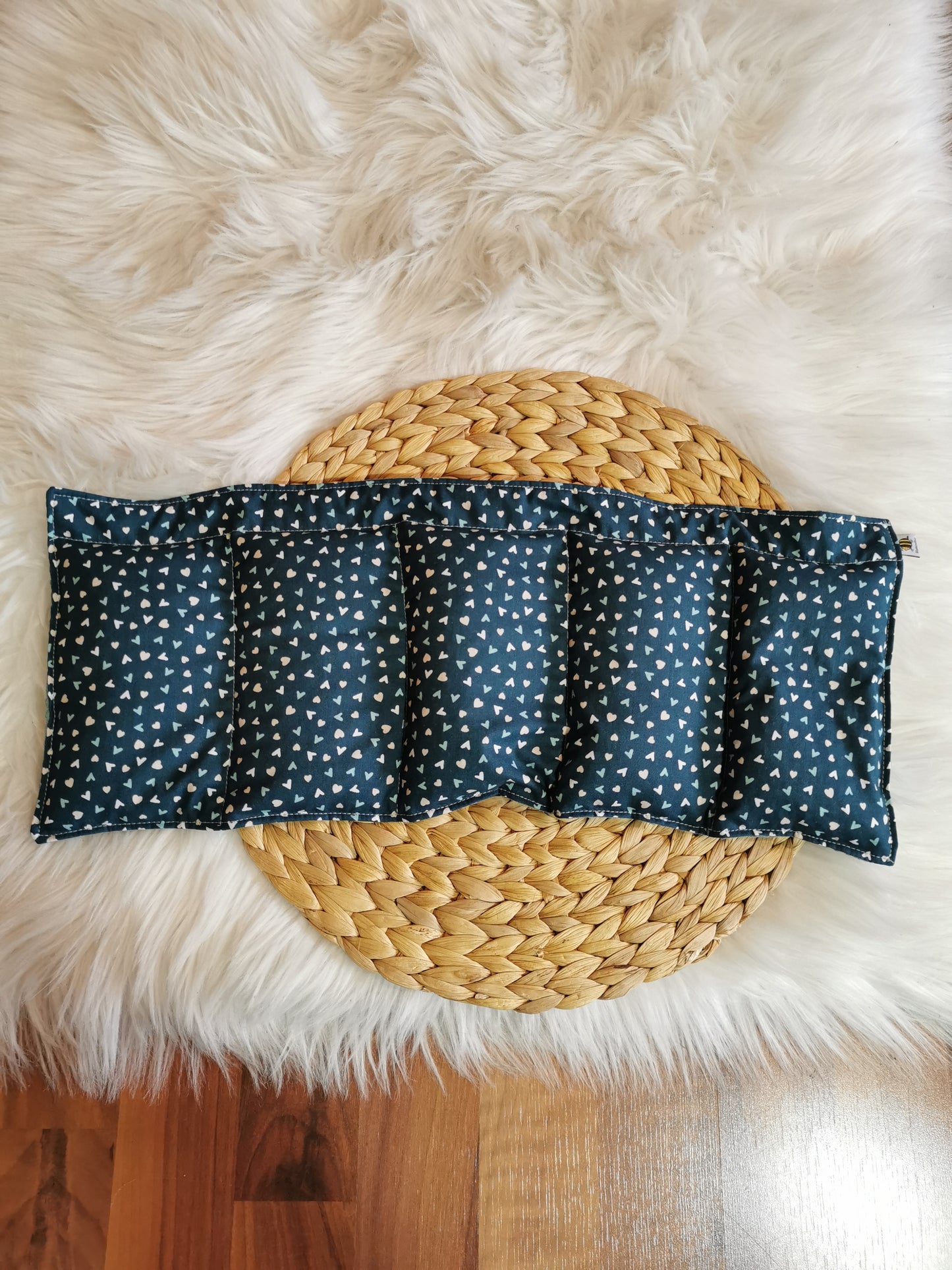 Wärmekissen XL Herzen petrol altmint