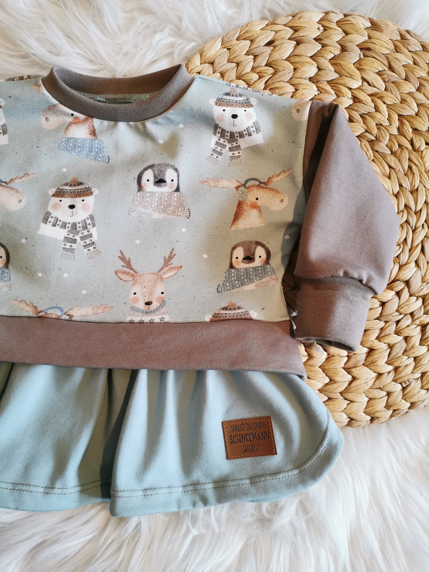 Girls Sweater Winterfreunde mint Gr. 80 (10-12 Monate)