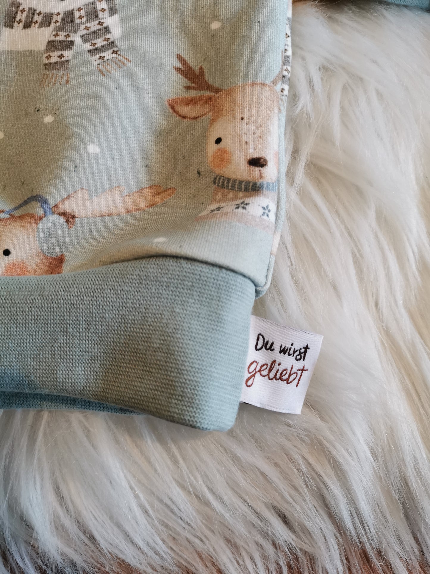 Lounge Sweatshirt Winterfreunde mint Gr. 92 (18-24 Monate)