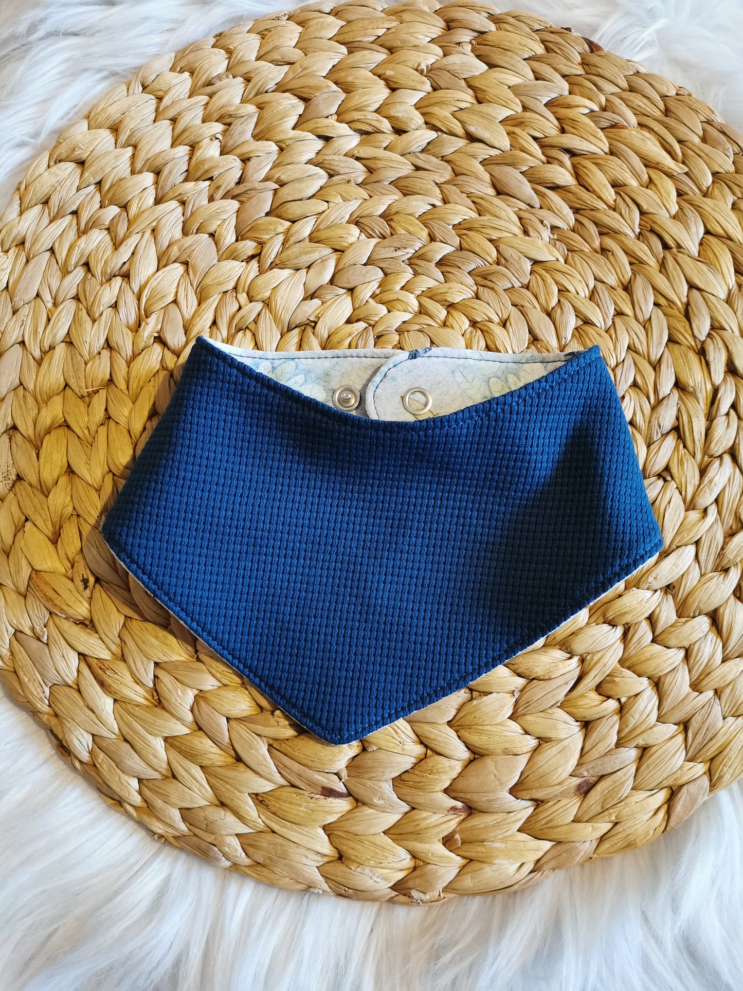 Halstuch Waldtiere jeansblau (0-1 Jahr)