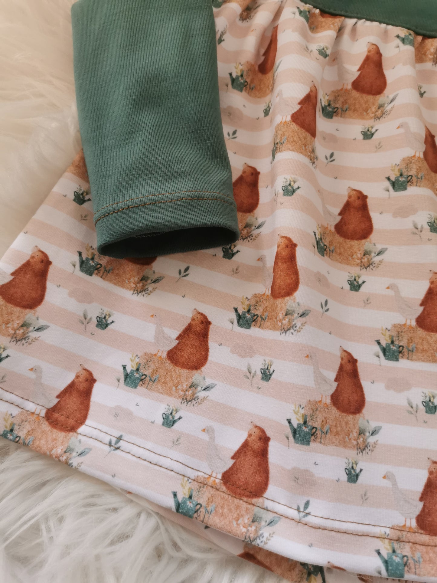 Rüschenshirt Gans & Bär Gr. 86 (12-18 Monate)