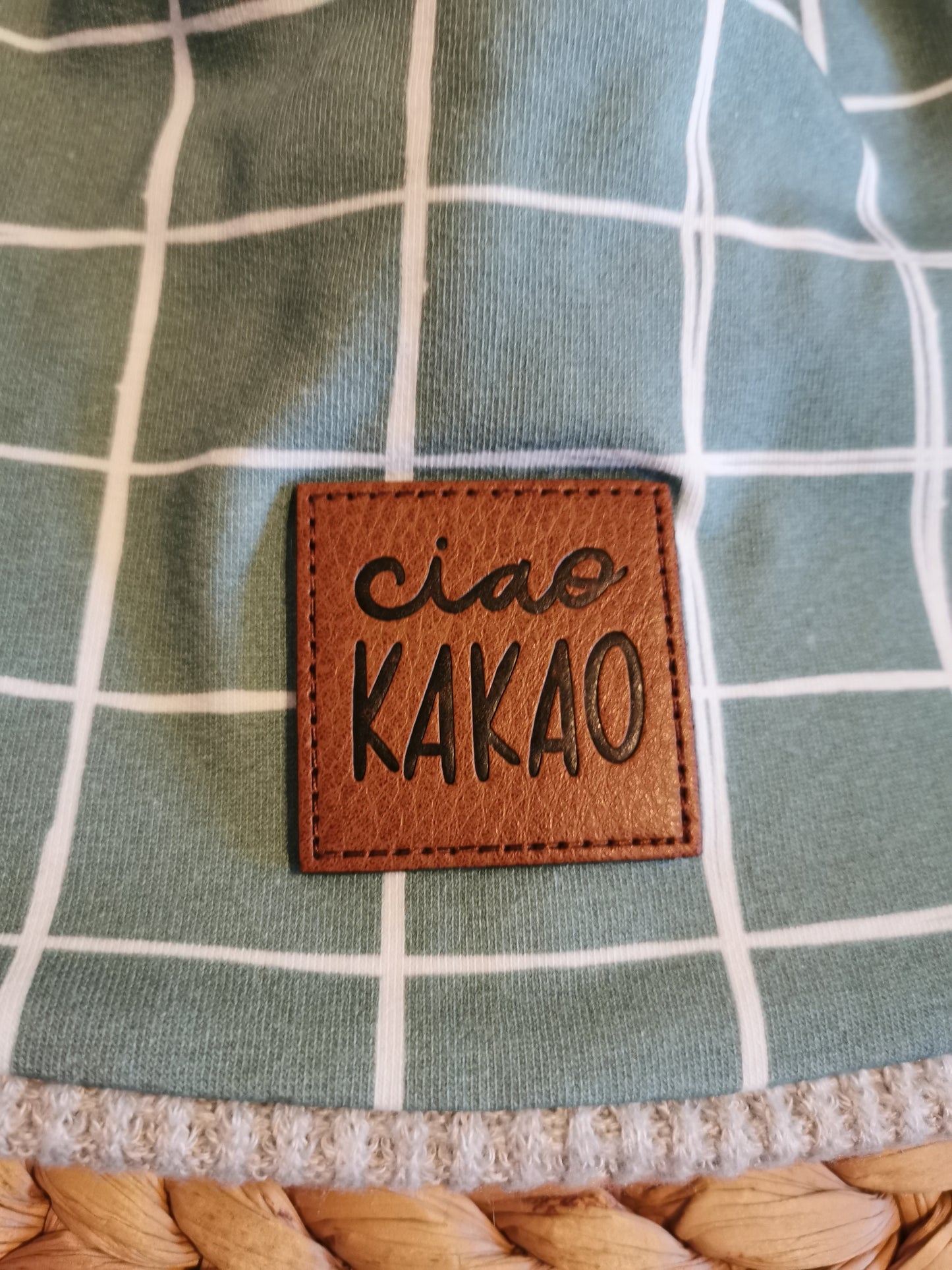 Beanie Karos grün